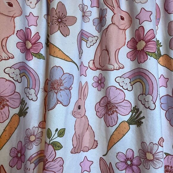 Amazon Pink Bunny and Floral Kids Nightgown - Picture 4 of 7